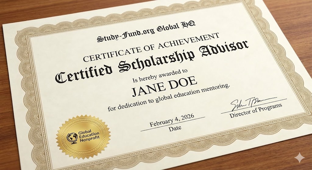 Scholarship Advisor helping student